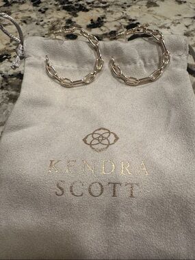 Kendra Scott Gold Chain-Link Hoop Earrings
